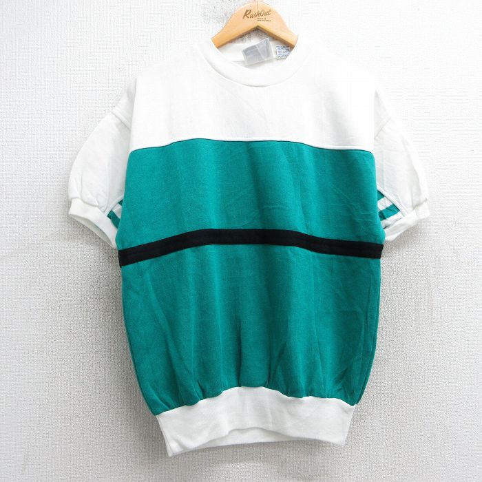 古着通販 M☆古着 半袖 スウェット メンズ 90年代 90s クルー
