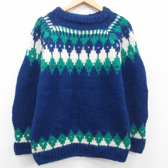 古着通販 S☆古着 長袖 ノルディック セーター メンズ 90年代