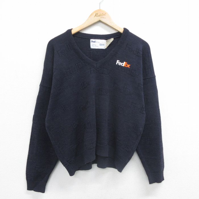 古着通販 L☆古着 長袖 セーター メンズ 90年代 90s FedEX
