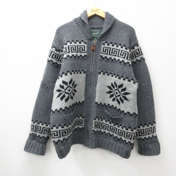 Kanata　カウチンセーター　ライトグレー×ブラウン レディースKANATAカナタ カウチンセーター ライトグレー が入荷