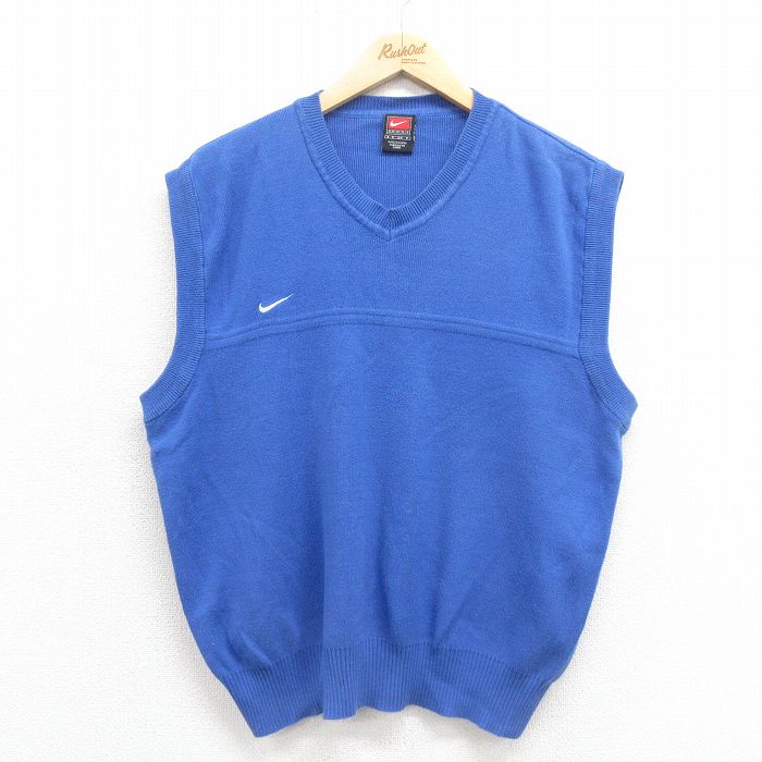 古着通販 L☆古着 ナイキ NIKE ニット ベスト メンズ 00年代 00s ワン