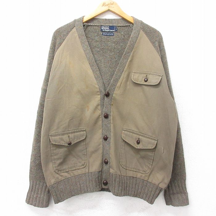 古着通販 XL☆古着 ラルフローレン 長袖 ブランド ニット カーディガン