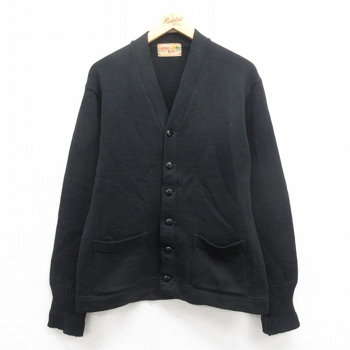 古着通販 M☆古着 長袖 ビンテージ レタード ニット