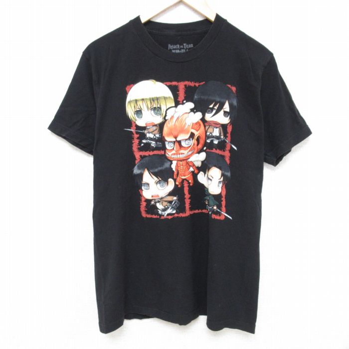 進撃の巨人 雰囲気系 アニメTシャツ 黒 | RUFFY