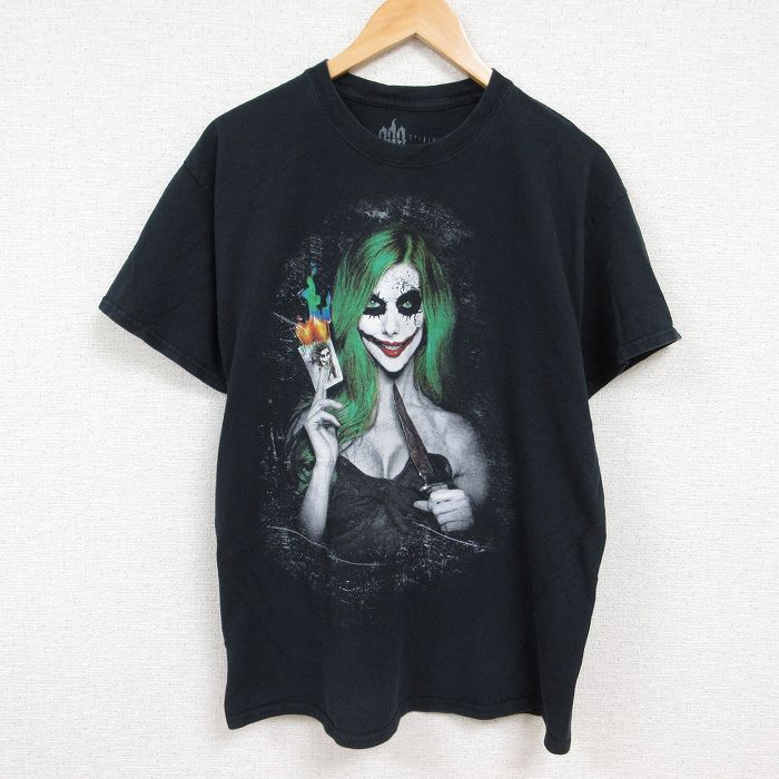 古着通販 L☆古着 半袖 Tシャツ メンズ ハーレイクイン コットン
