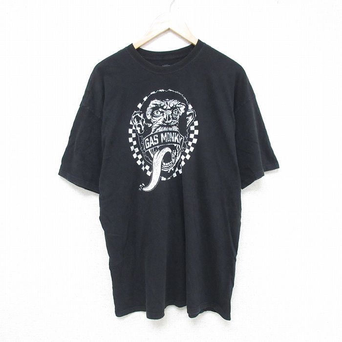 【RRL】ランチロゴ コットン 古着風 クルーネック 半袖 Tシャツ 古着通販 XL☆古着 半袖 Tシャツ メンズ コットン クルーネック 黒