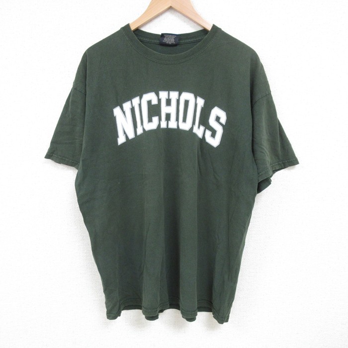 メンズTシャツ グリーン フルーツ柄 古着風