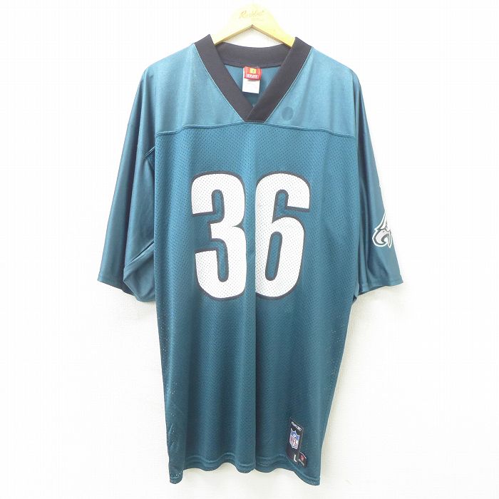 フットボールシャツ アメフト ユニフォーム NFL イーグルス #36 ゲームシャツ Tシャツ 大きいサイズ US メンズ XLサイズ グリーン