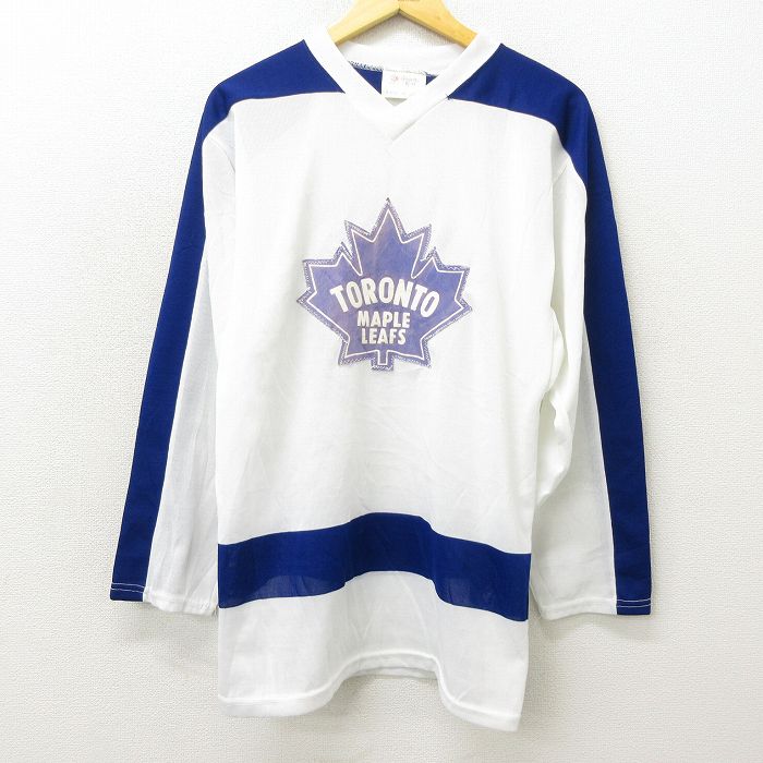 シャツ種類アイスホッケーstarter NHL トロントメイプルリーフ ホッケーシャツ 90's
