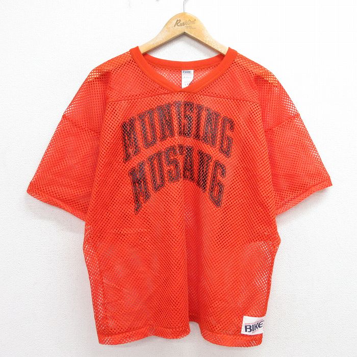 古着通販 L☆古着 半袖 ビンテージ フットボール Tシャツ メンズ