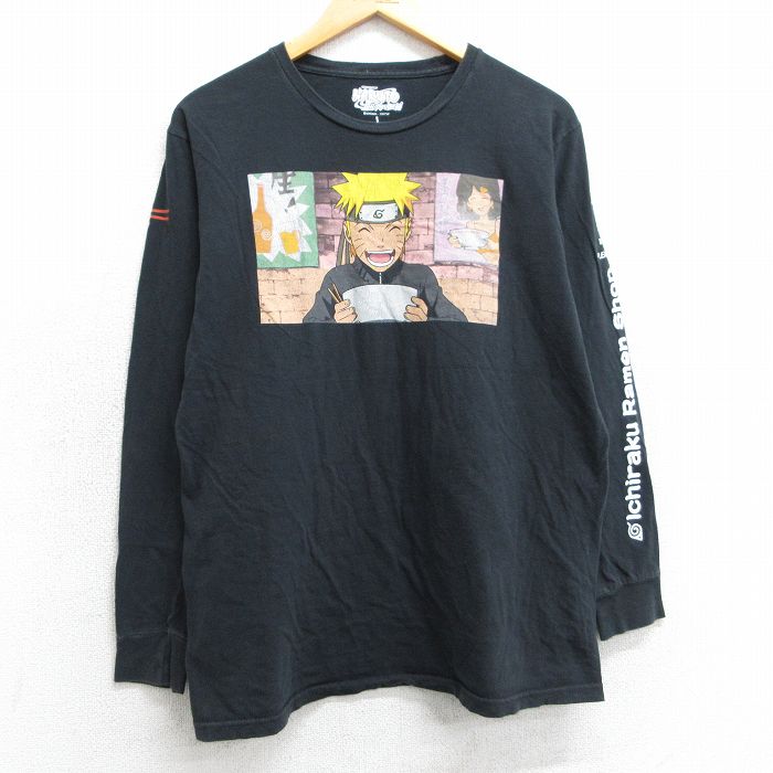 古着通販 L☆古着 長袖 Tシャツ メンズ アニメ ナルト疾風伝