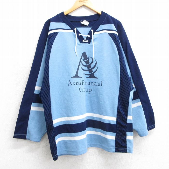 古着通販 XL☆古着 長袖 ビンテージ Tシャツ アイスホッケー