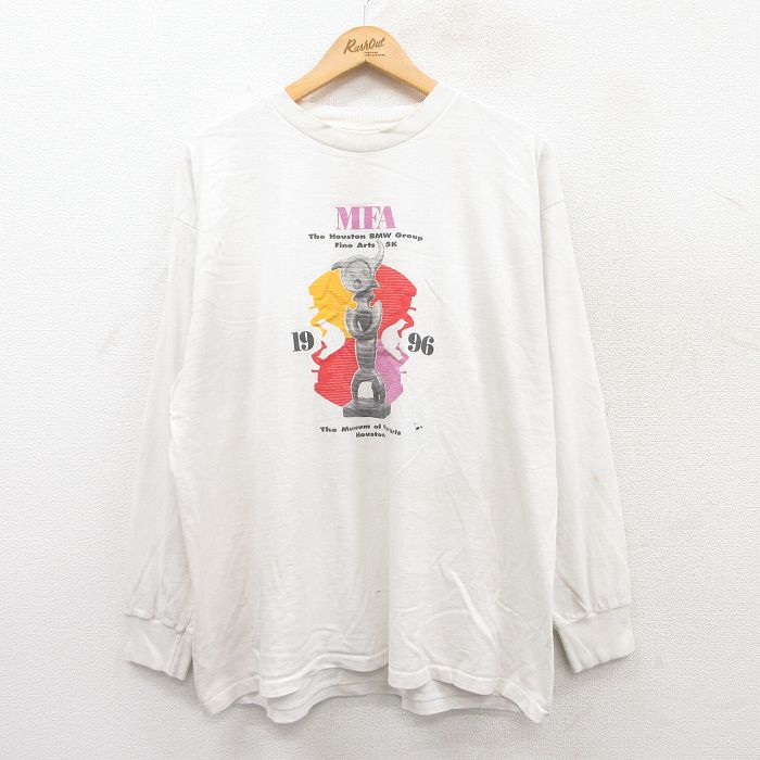 古着通販 XL☆古着 長袖 ビンテージ Tシャツ メンズ 90年代 90s