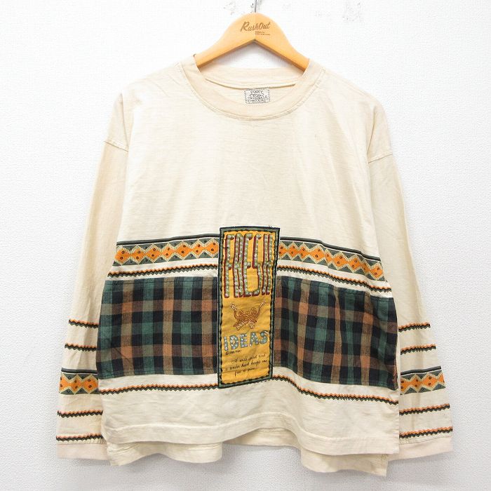 古着通販 XL☆古着 長袖 ビンテージ Tシャツ メンズ 80年代 80s