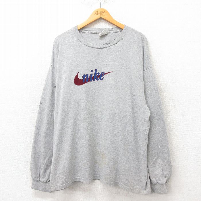 古着通販 XL☆古着 ナイキ NIKE 長袖 ビンテージ Tシャツ メンズ 90