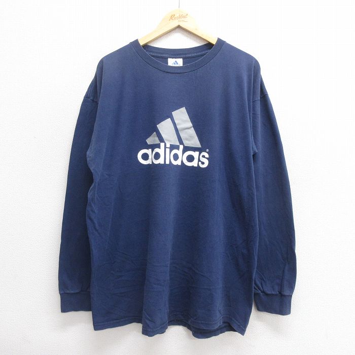 古着通販 XL☆古着 アディダス adidas 長袖 ビンテージ Tシャツ メンズ