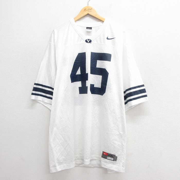 Nike Tシャツ ユニフォーム　ゲームシャツ　ロゴ刺繍　Vネック　古着 48f81ebdb4829a9193b8621eb7a721