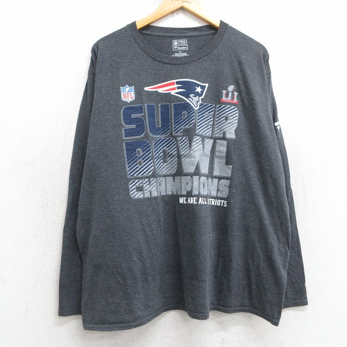 古着通販 XL☆古着 長袖 Tシャツ メンズ NFL ニューイングランド