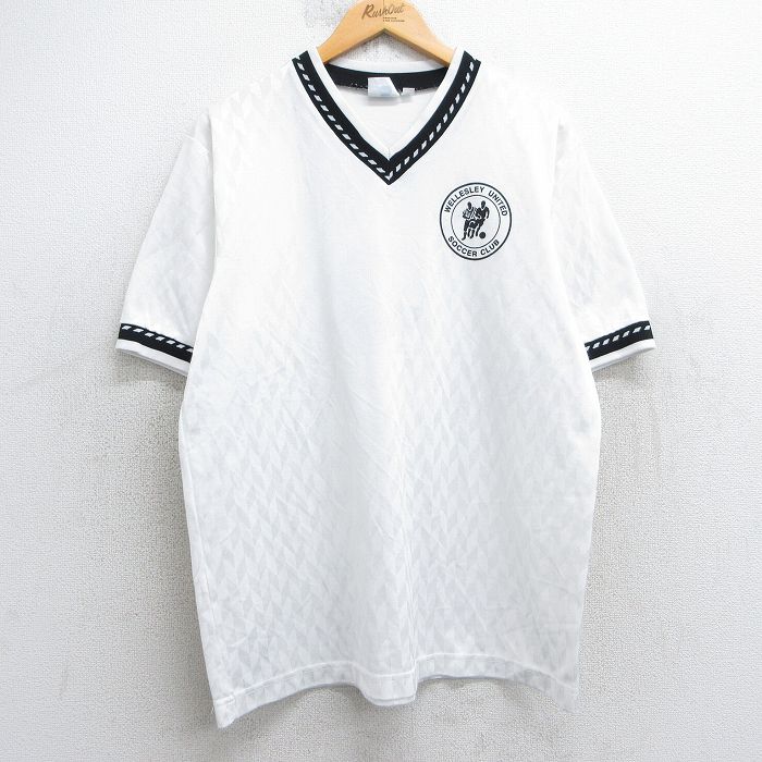 日本最大の サッカー ビンテージ 半袖 XL☆古着 古着通販 Tシャツ 90 メンズ ウェア