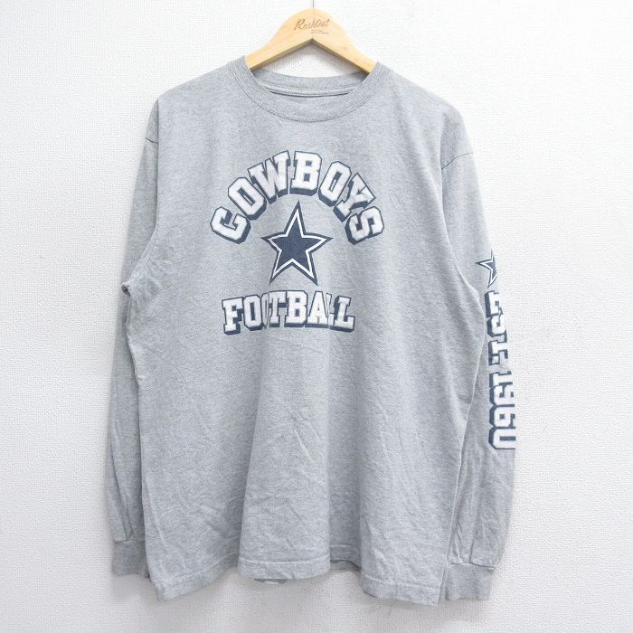 古着通販 XL☆古着 長袖 Tシャツ メンズ NFL ダラスカウボーイズ