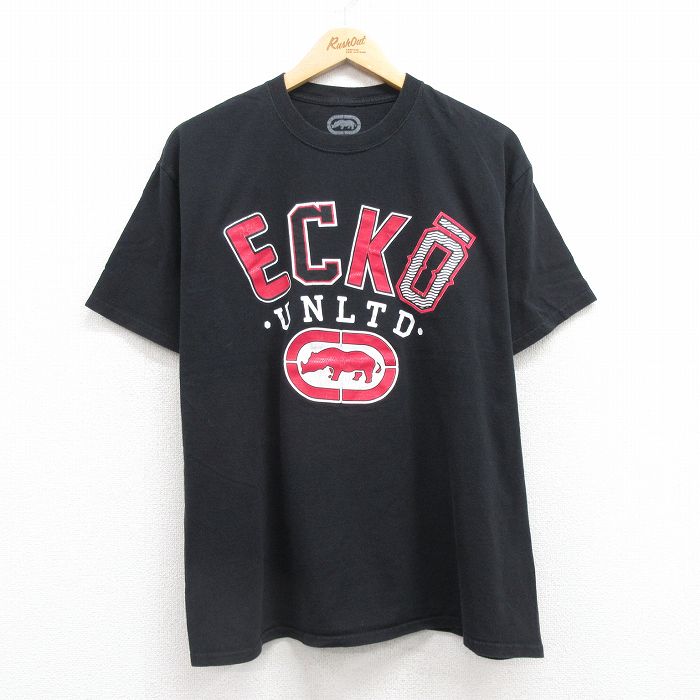 古着通販 L☆古着 エコー 半袖 ブランド Tシャツ メンズ