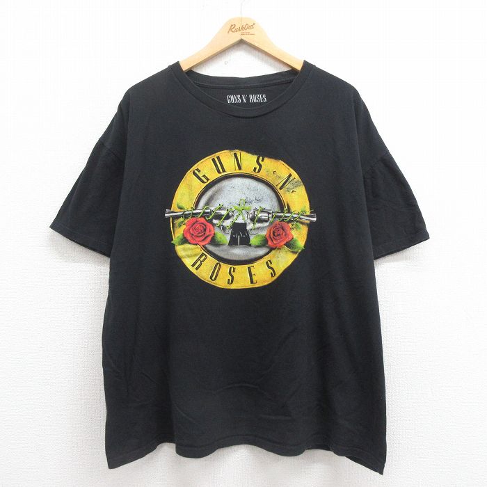 【Father&Sons】クロシェ編 リゾート クルーネック 半袖Ｔシャツ 古着通販 XL☆古着 半袖 ロック バンド Tシャツ メンズ ガンズ