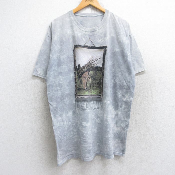 古着通販 XL☆古着 半袖 ロック バンド Tシャツ メンズ レッド