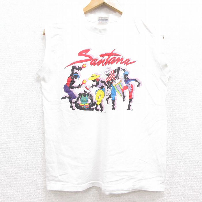 87%以上節約 古着 サンタナ Santana Tシャツ XL ビッグロゴ バンド T