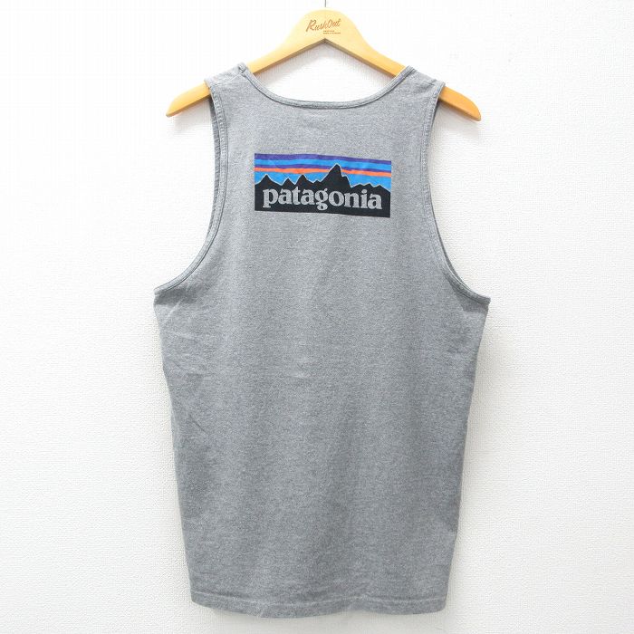 新品未使用　patagonia タンクトップ S（日本：M） 青　ブルーグレー パタゴニア メンズ・P-6ラベル・オーガニック・タンク PATAGONIA