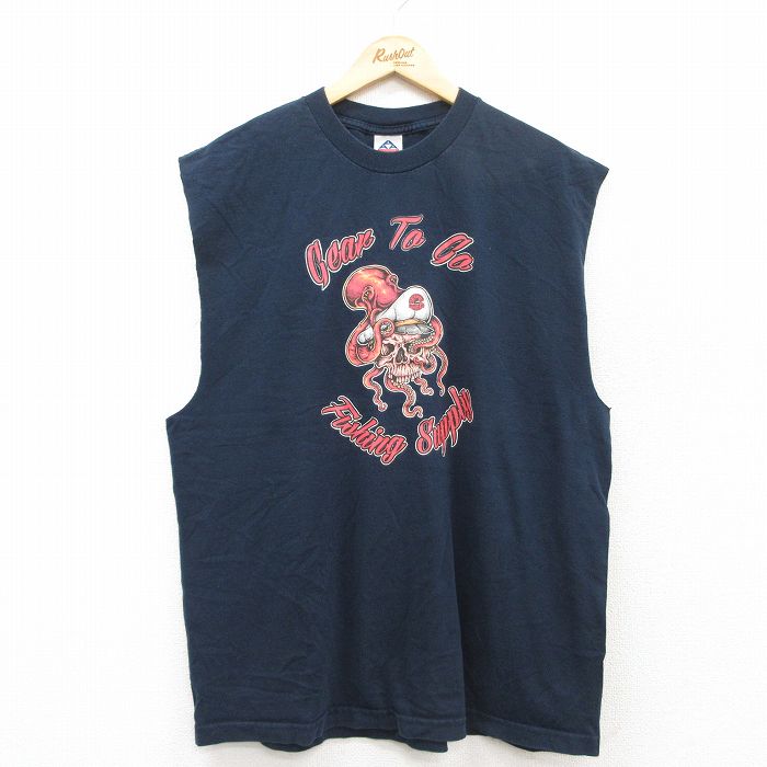 古着通販 XL☆古着 ノースリーブ ビンテージ Tシャツ メンズ 00