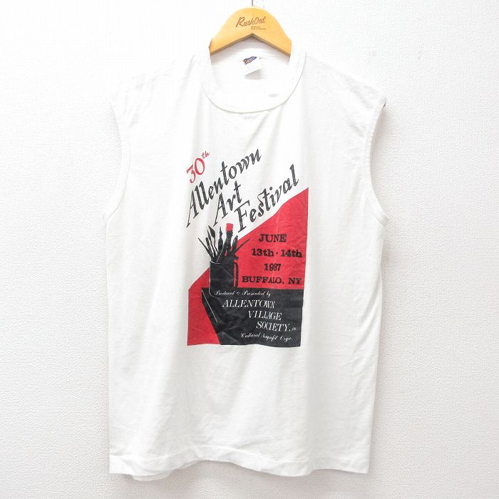 アメリカ製！ヴィンテージ ノースリーブtシャツ 古着 90s USA製 adidas BIG トレフォイル ノースリーブ Tシャツ
