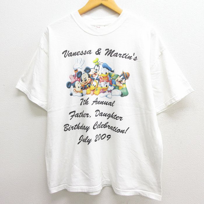 90S USA Tシャツ ディズニー ミッキー ミニー ヴィンテージ 深緑