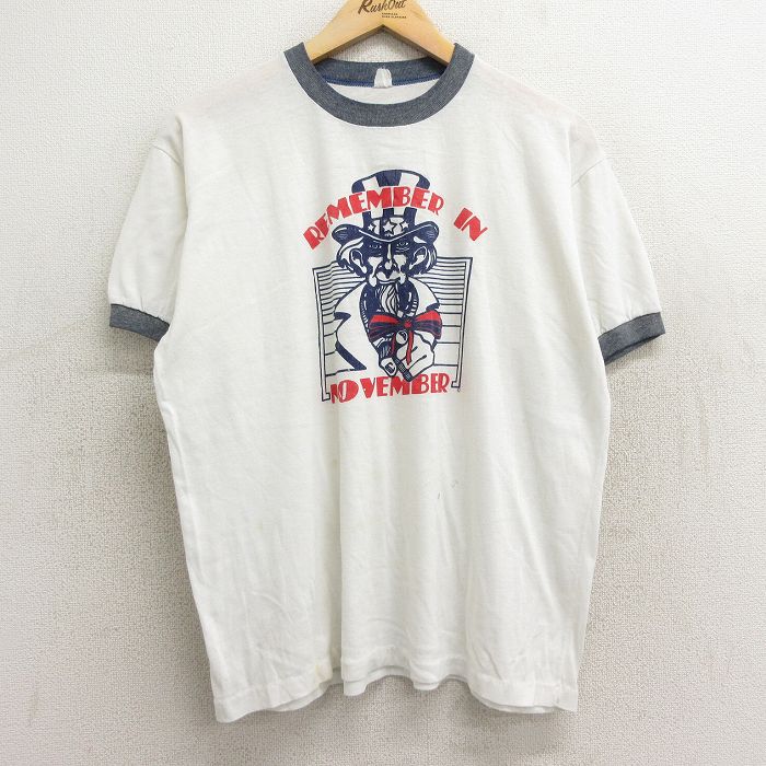 古着通販 XL☆古着 半袖 ビンテージ Tシャツ メンズ 80年代 80s