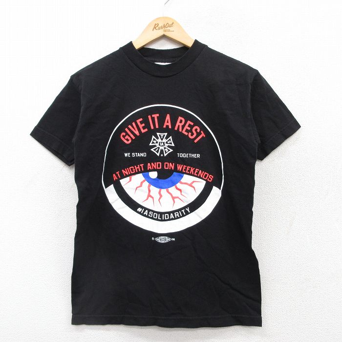 独特の上品 90s 名作スマイルブラックtシャツ黒溶け古着半袖 ビンテージ トップス