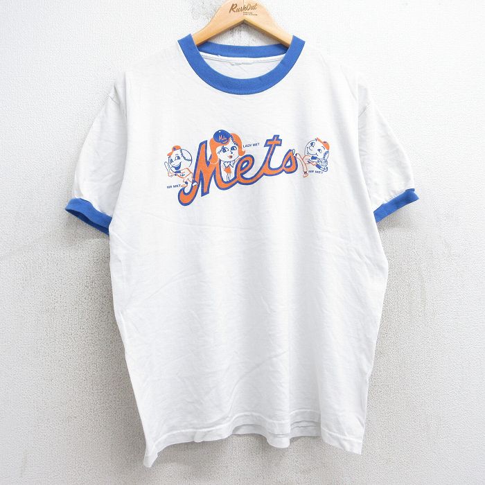 90s 古着◆ルーニーテューンズ MLBメジャーリーグ Tシャツ メンズXL程 90s 古着◇ルーニーテューンズ MLBメジャーリーグ Tシャツ
