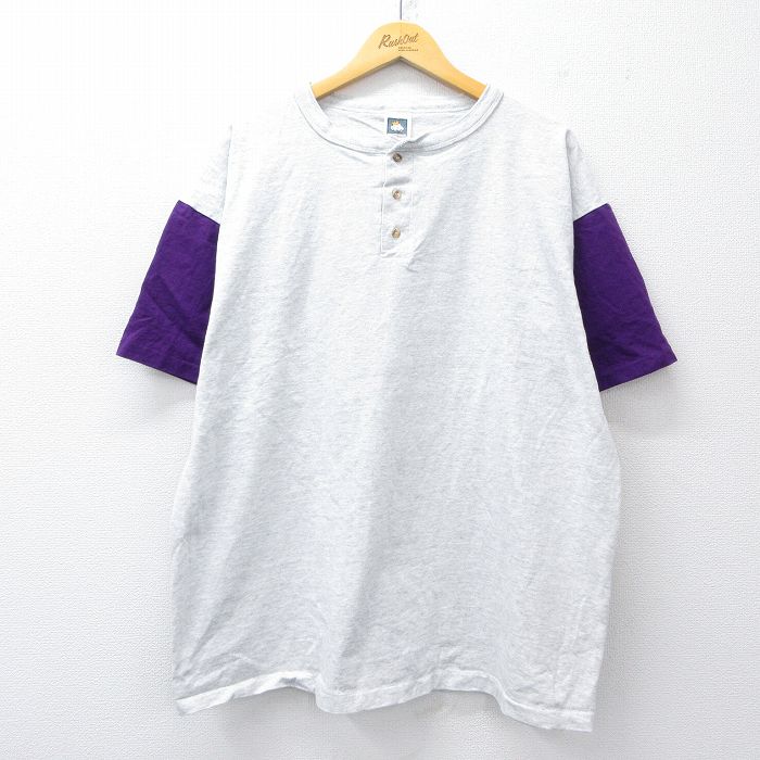90's アメリカ製 ヘンリーネック 生成り系色 COTTON