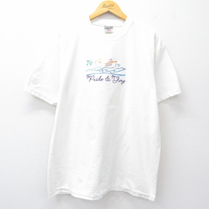 【希少】バートン　半袖カットソー　90sビンテージ　USA製　XLサイズ USA製 90s NEW YORK MARATHON ポップアート デザイン プリント
