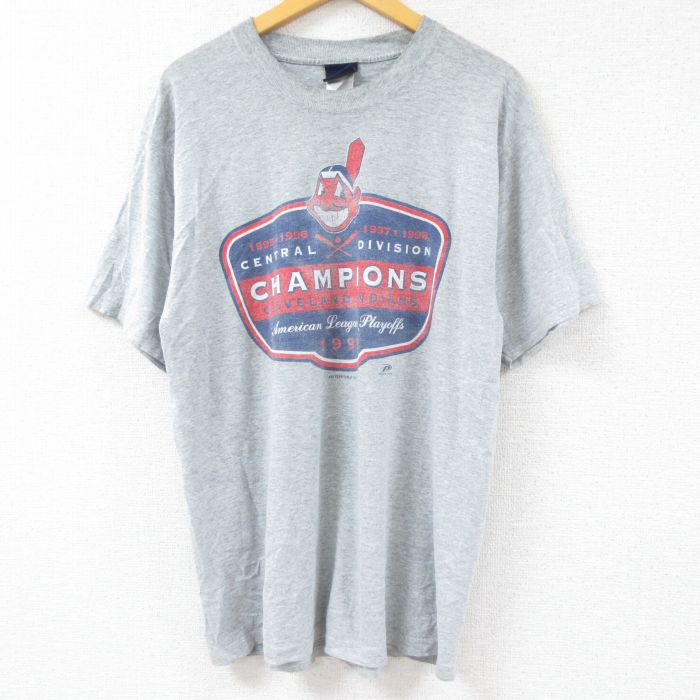 リースポーツ☆USA製クリーブランドインディアンス1995ビッグロゴTシャツ