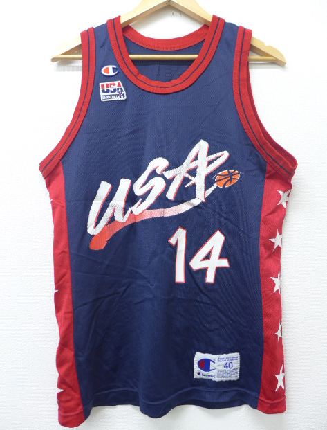熱い販売 NBA リーボック バスケタンクトップ USA古着 刺繍